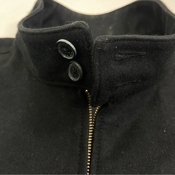 Lands end mens black wool full zip jacket. Size Large - Picture 4 of 12